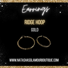 Load image into Gallery viewer, Ridge Hoop Earrings
