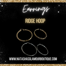 Load image into Gallery viewer, Ridge Hoop Earrings
