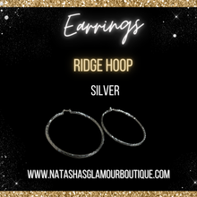 Load image into Gallery viewer, Ridge Hoop Earrings
