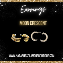 Load image into Gallery viewer, Moon Crescent Earrings
