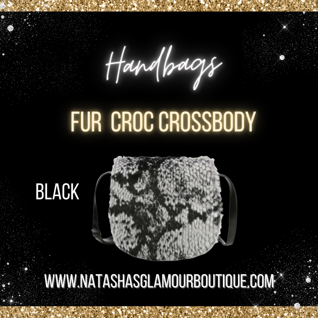 Fur Croc Crossbody