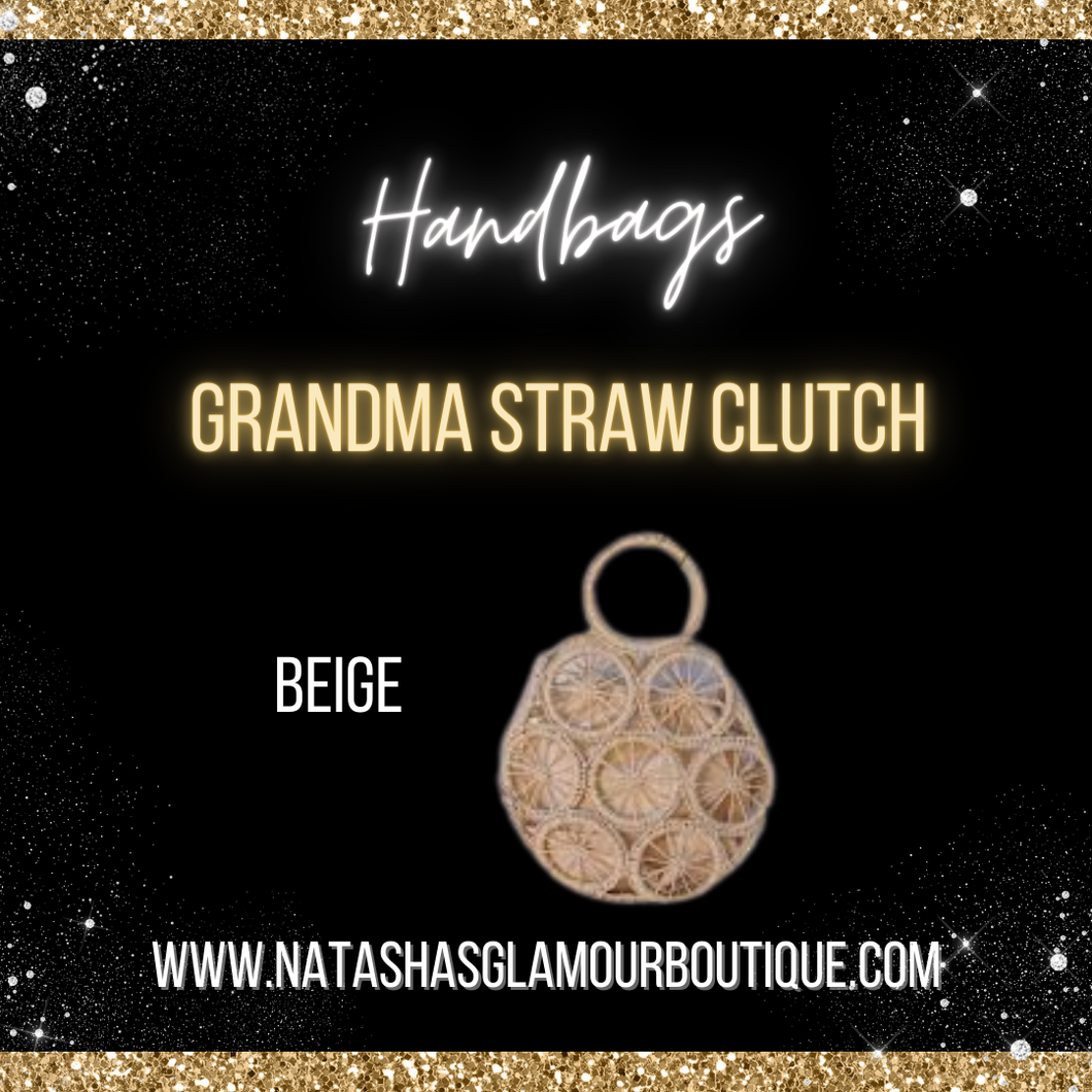 Grandma Straw Clutch