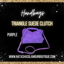 Load image into Gallery viewer, Triangle Suede Clutch
