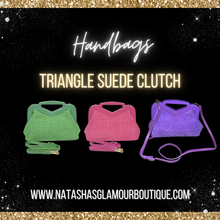 Load image into Gallery viewer, Triangle Suede Clutch
