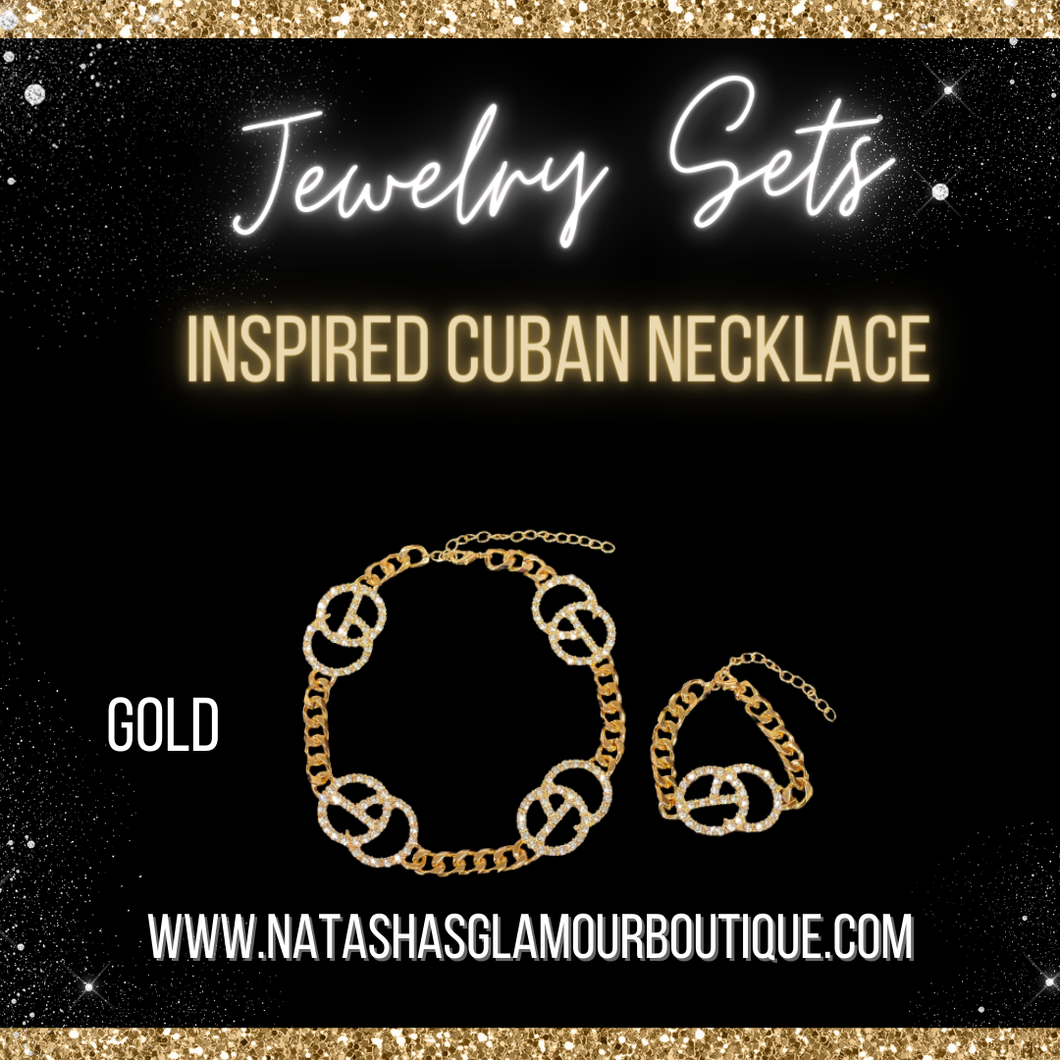 Inspired Cuban Necklace Set