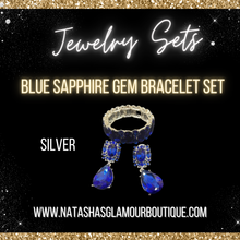 Load image into Gallery viewer, Blue Sapphire Gem Bracelet Set
