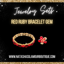 Load image into Gallery viewer, Red Ruby Bracelet Gem Set
