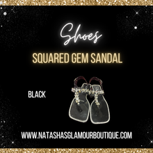 Load image into Gallery viewer, Squared Gem Sandals
