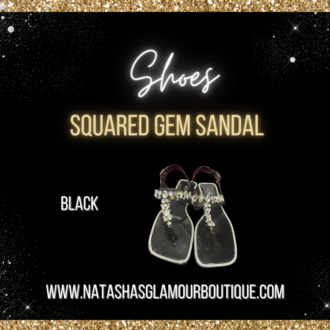 Squared Gem Sandals