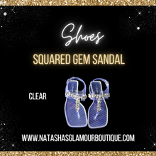 Load image into Gallery viewer, Squared Gem Sandals
