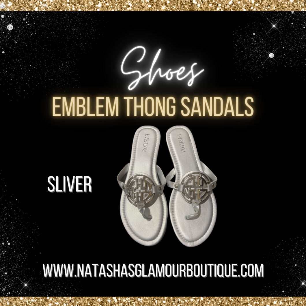 Emblem Thong Sandals