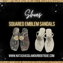 Load image into Gallery viewer, Squared Emblem Sandals
